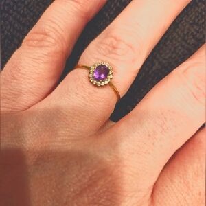 Elegant Amethyst and Gold Ring, 9k By LOCAL ECLECTIC